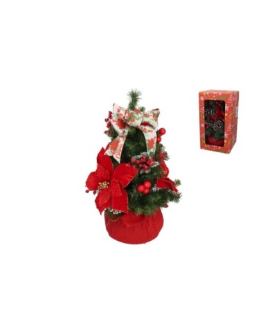 ARBOL PVC VERDE CM.60 DEC. ESTRELLAS DE NAVIDAD Y