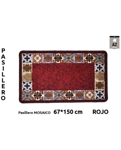 PASILL.TERM MOSAICO 67X150CM ROJO
