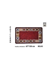 PASILL.TERM MOSAICO 67X150CM ROJO