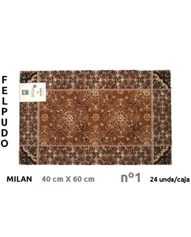 FELPUDO C/SOPORTE PVC 40X 60CM MILAN Nº 1