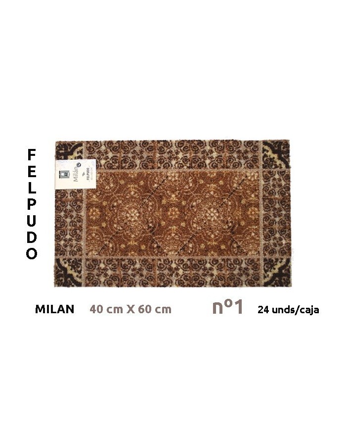 FELPUDO C/SOPORTE PVC 40X 60CM MILAN Nº 1