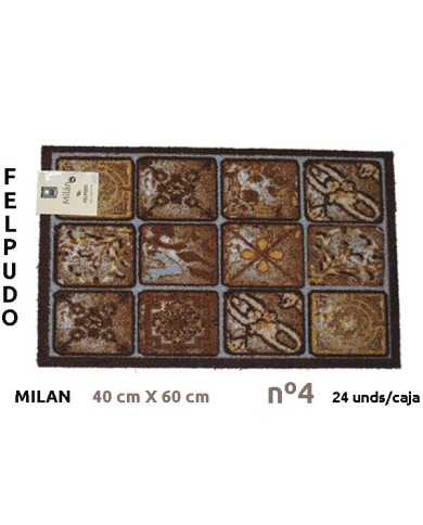 FELPUDO C/SOPORTE PVC 40X 60CM MILAN Nº 4