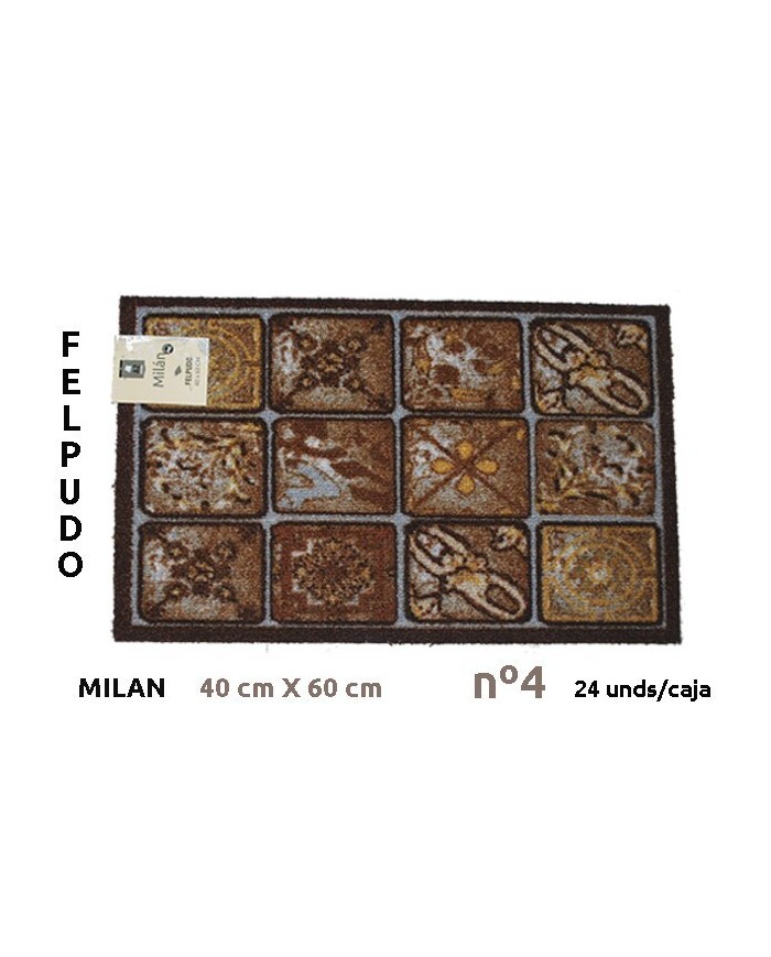 FELPUDO C/SOPORTE PVC 40X 60CM MILAN Nº 4