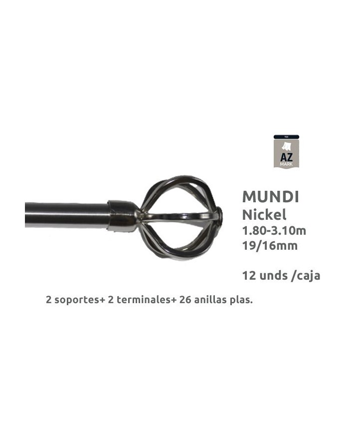 B. FORJA AZMARK 16/19MM 180-310CM MUNDI NIQUEL