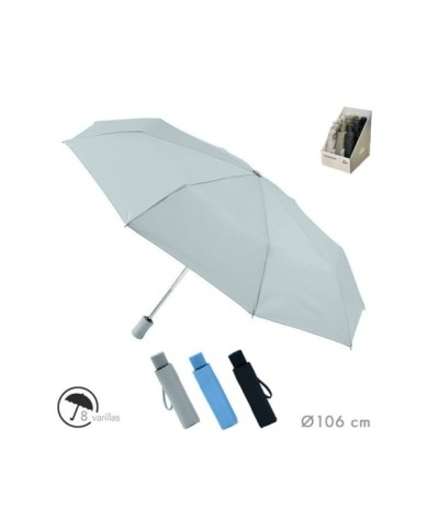 PARAGUAS PLEGABLE AUTO LISO BLUE SURT/3
