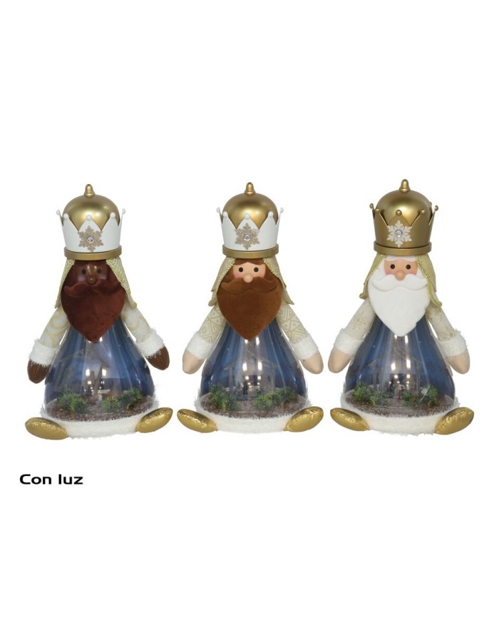 MUÑECO REY 10 LED EMIL 22X17X41CM 3STD