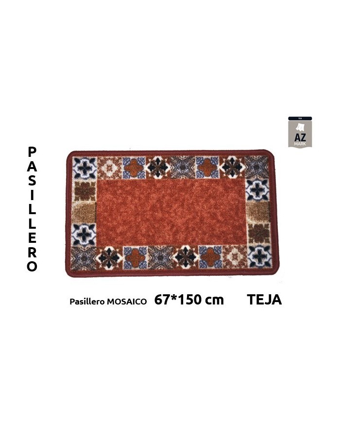 PASILL.TERM MOSAICO 67X150CM TEJA