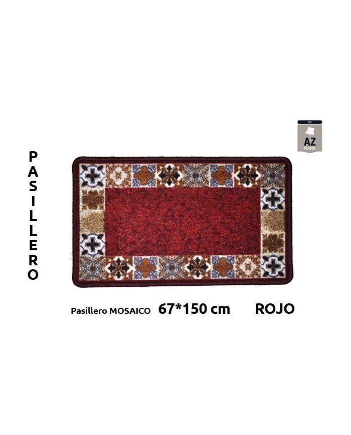 PASILL.TERM MOSAICO 67X150CM ROJO