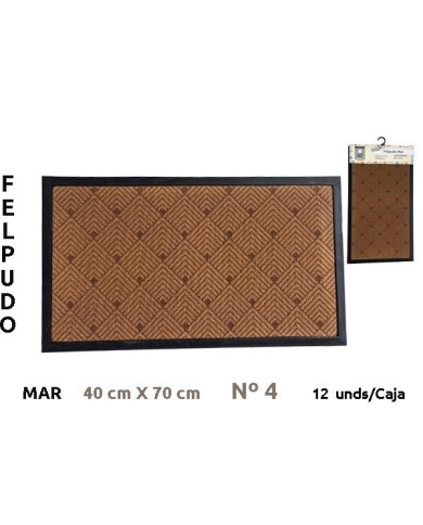 FELPUDO LIMPIABARROS C/MOQUETA 40X 70CM MAR Nº 4