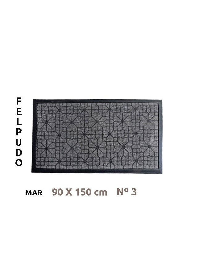 FELPUDO LIMPIABARROS C/MOQUETA 90X150CM MAR Nº4