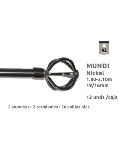 B. FORJA AZMARK 16/19MM 180-310CM MUNDI NIQUEL