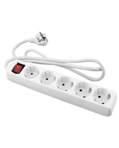 BASE ONLEX BLANCA 5TOMAS CABLE/INT.3mt