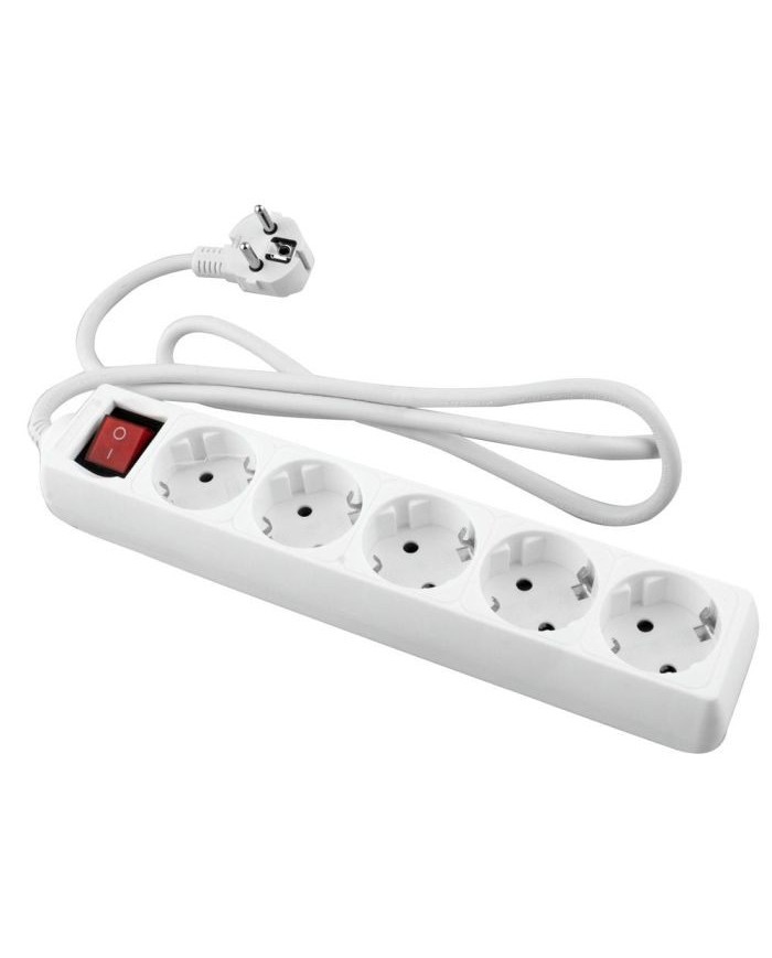 BASE ONLEX BLANCA 5TOMAS CABLE/INT.3mt