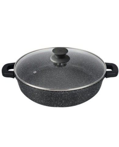 CACEROLA AL.FUND.BLACK BAJA PIEDRA 32CM