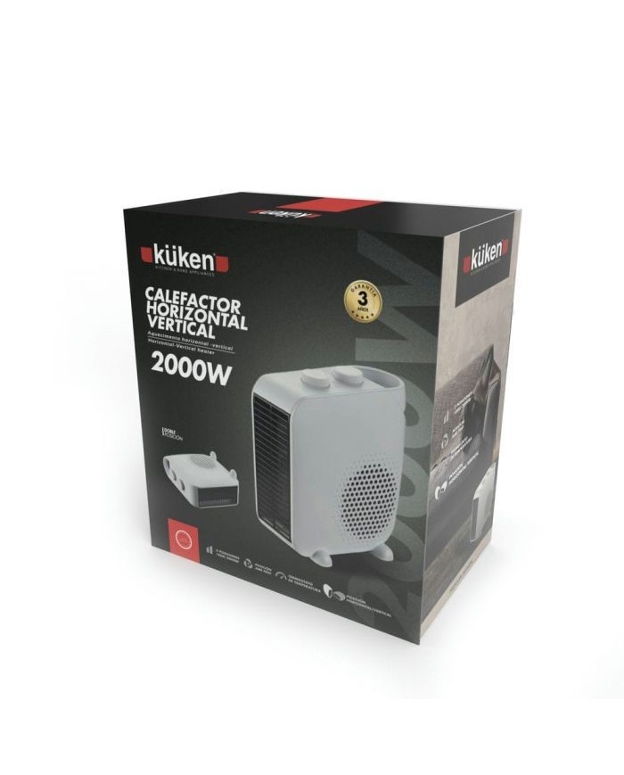 CALEFACTOR KUKEN HOR-VERT. WHITE 2000w.