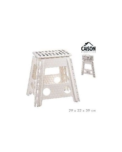 ESCALON PLEGABLE PLASTICO BLANCO 39 cm