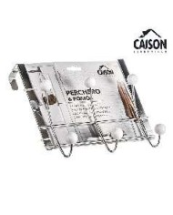 PERCHERO PUERTA 8 POMOS BLANCOS