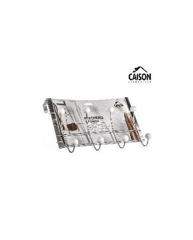 PERCHERO PUERTA 8 POMOS BLANCOS