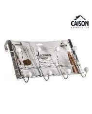 PERCHERO PUERTA 8 POMOS BLANCOS