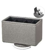 PORTAMANDOS GIRATORIO 4 DEPT MARRON OSCURO