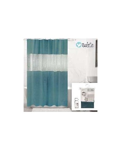 CORTINA BAÑO EVA TURQUESA 180x200 cm