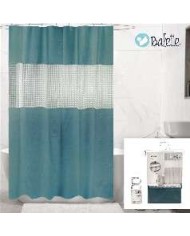 CORTINA BAÑO EVA TURQUESA 180x200 cm