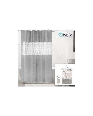 CORTINA BAÑO EVA GRIS 180x200 cm