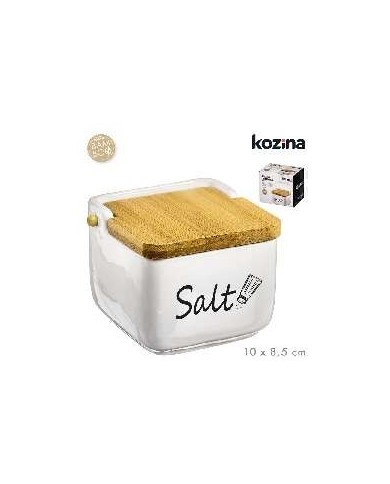 SALERO CERAMICA TAPA BAMBU SALT 10x10 cm