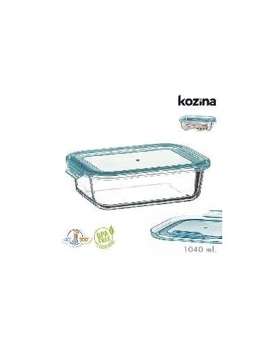 FIAMBRERA BOROSILICATO RECTANGULAR 1040 ml