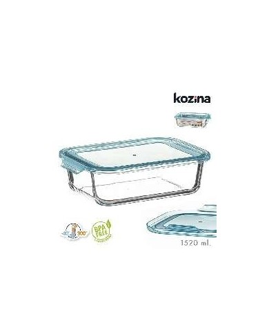 FIAMBRERA BOROSILICATO RECTANGULAR 1520 ml