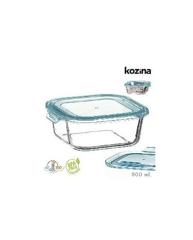 FIAMBRERA BOROSILICATO CUADRADA  800 ml