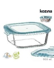 FIAMBRERA BOROSILICATO CUADRADA  800 ml