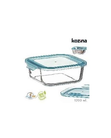 FIAMBRERA BOROSILICATO CUADRADA 1200 ml