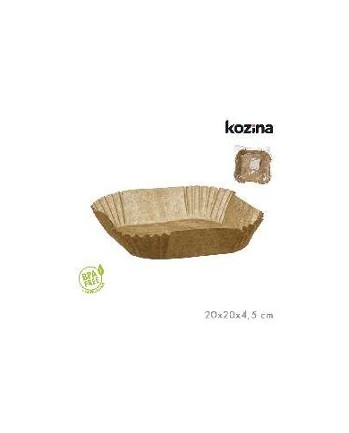 SET 20 MOLDES PAPEL AIRFRYER CUADRADA 20 cm LFGB