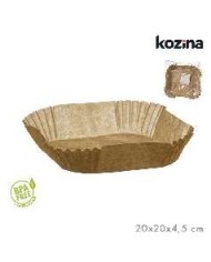 SET 20 MOLDES PAPEL AIRFRYER CUADRADA 20 cm LFGB