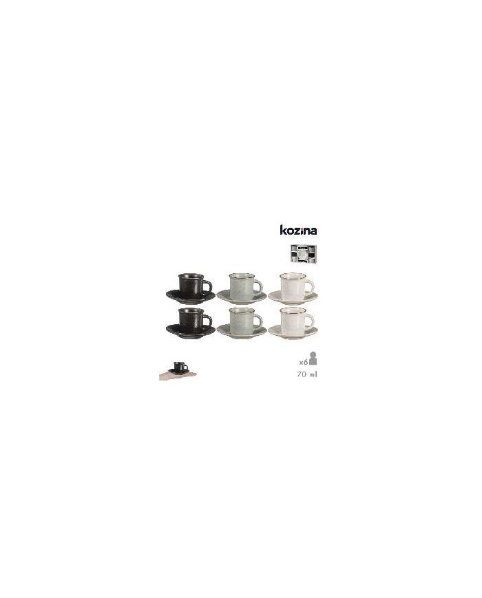 SET 6 TAZAS CON PLATO I 70 ml