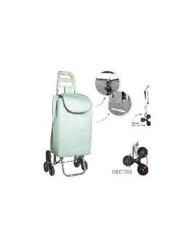 CARRO DE COMPRA 6 RUEDAS ROMBOS VERDE