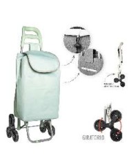 CARRO DE COMPRA 6 RUEDAS ESTRELLAS BEIGE