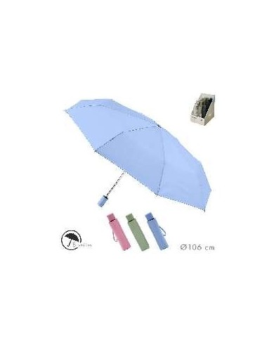 PARAGUAS PLEGABLE AUTO LISO PINK SURT/3