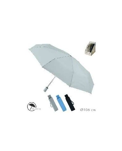 PARAGUAS PLEGABLE AUTO LISO BLUE SURT/3