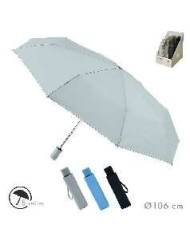 PARAGUAS PLEGABLE AUTO LISO BLUE SURT/3