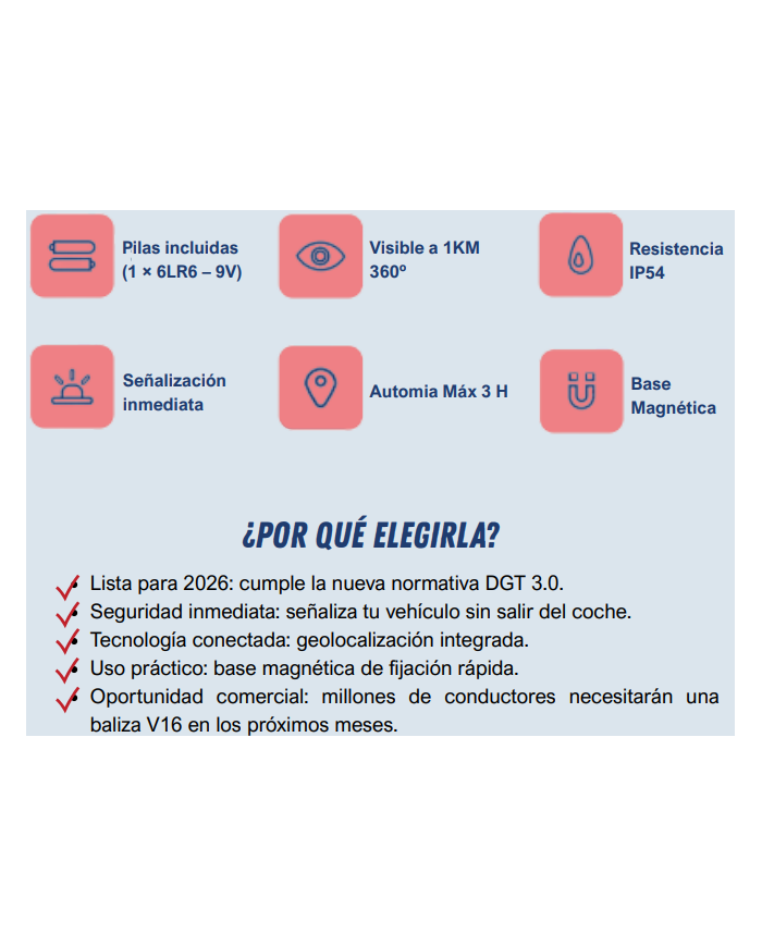 Baliza V16 Avant Homologada DGT