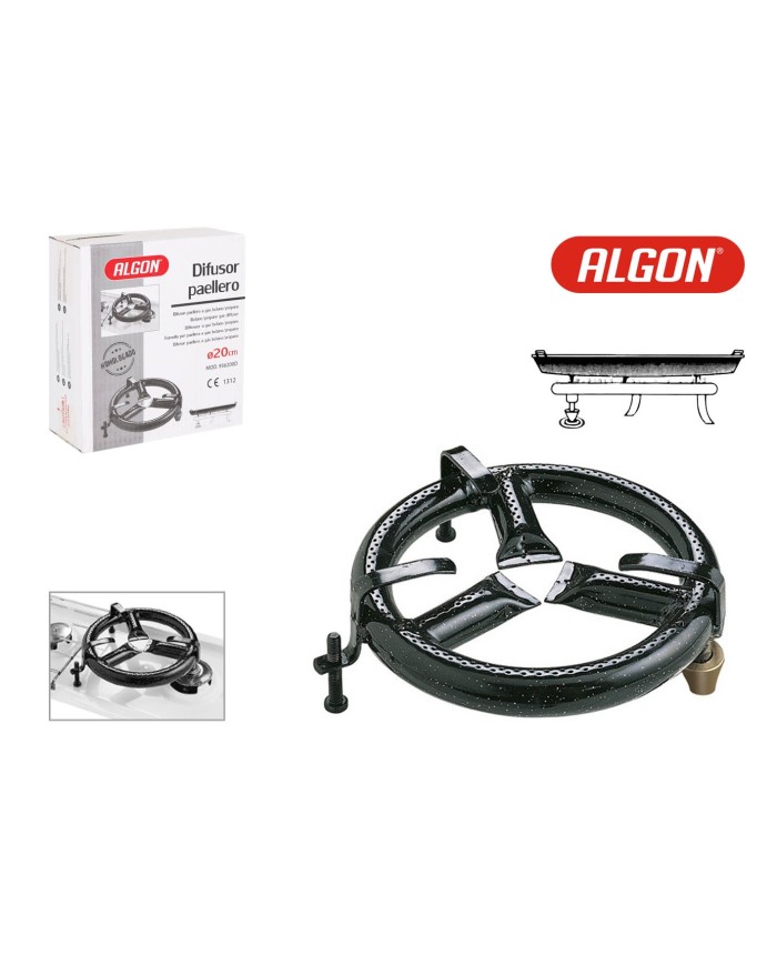 DIFUSOR PAELLERO 20cm ALGON GAS BUTANO