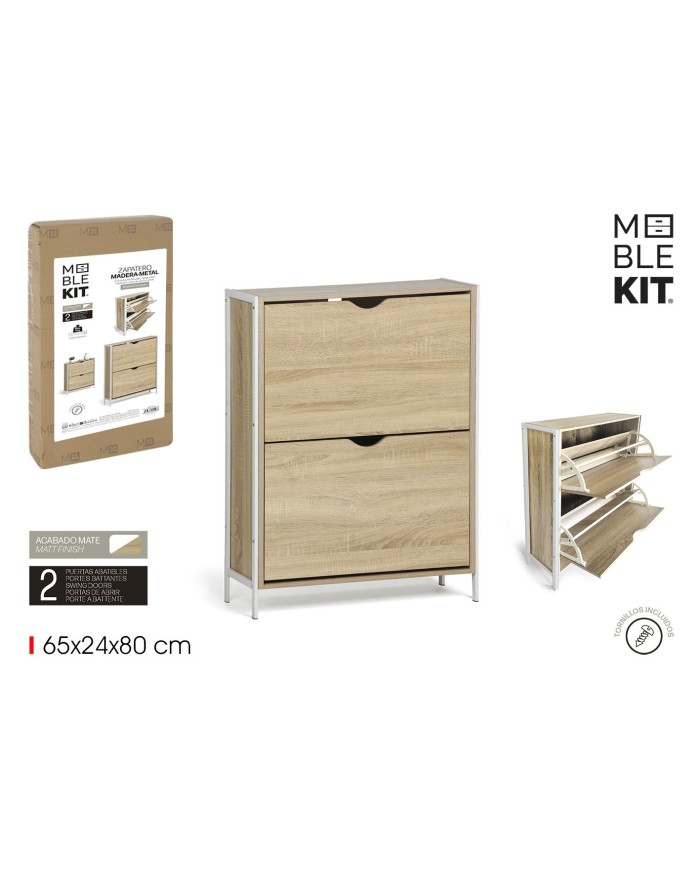 MUEBLE ZAPATERO 2 NIVELES MADMET MOBLEKIT