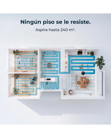 Robot Friegasuelos Cecotec Conga X50 – 15.000 Pa, Navegación Láser, Fregado Spin, Negro