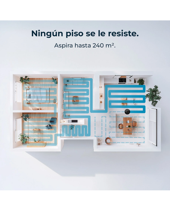 Robot Friegasuelos Cecotec Conga X50 – 15.000 Pa, Navegación Láser, Fregado Spin, Negro