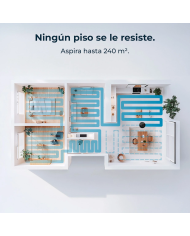 Robot Friegasuelos Cecotec Conga X50 – 15.000 Pa, Navegación Láser, Fregado Spin, Negro