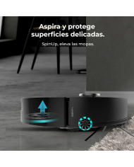 Robot Friegasuelos Cecotec Conga X50 – 15.000 Pa, Navegación Láser, Fregado Spin, Negro
