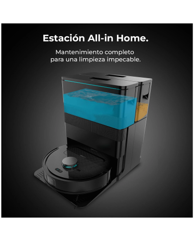 Robot Friegasuelos Cecotec Conga X50 – 15.000 Pa, Navegación Láser, Fregado Spin, Negro