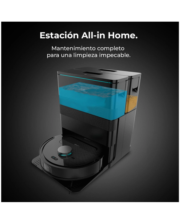 Robot Friegasuelos Cecotec Conga X50 – 15.000 Pa, Navegación Láser, Fregado Spin, Negro
